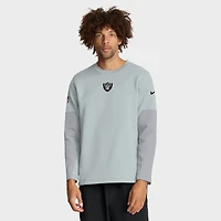 Men's Nike Silver Las Vegas Raiders Sideline Scripted to Win Performance Long Sleeve T-Shirt