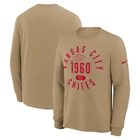 Men's Nike Tan Kansas City Chiefs Blitz Package Rewind Slub Dri-FIT Long Sleeve T-Shirt