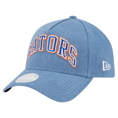 Women's New Era Denim Florida Gators A-Frame 9FORTY Adjustable Hat
