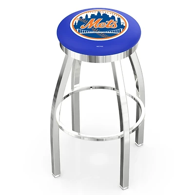 New York Mets 25" Chrome Swivel Counter Stool