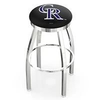 Colorado Rockies 25" Chrome Swivel Counter Stool
