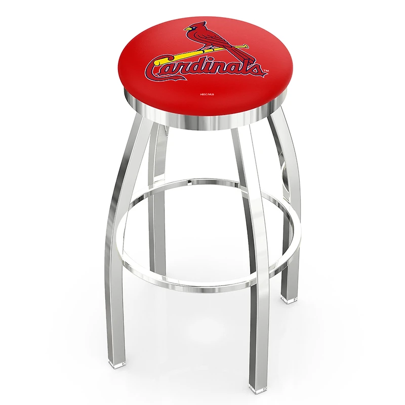 St. Louis Cardinals 25" Chrome Swivel Counter Stool