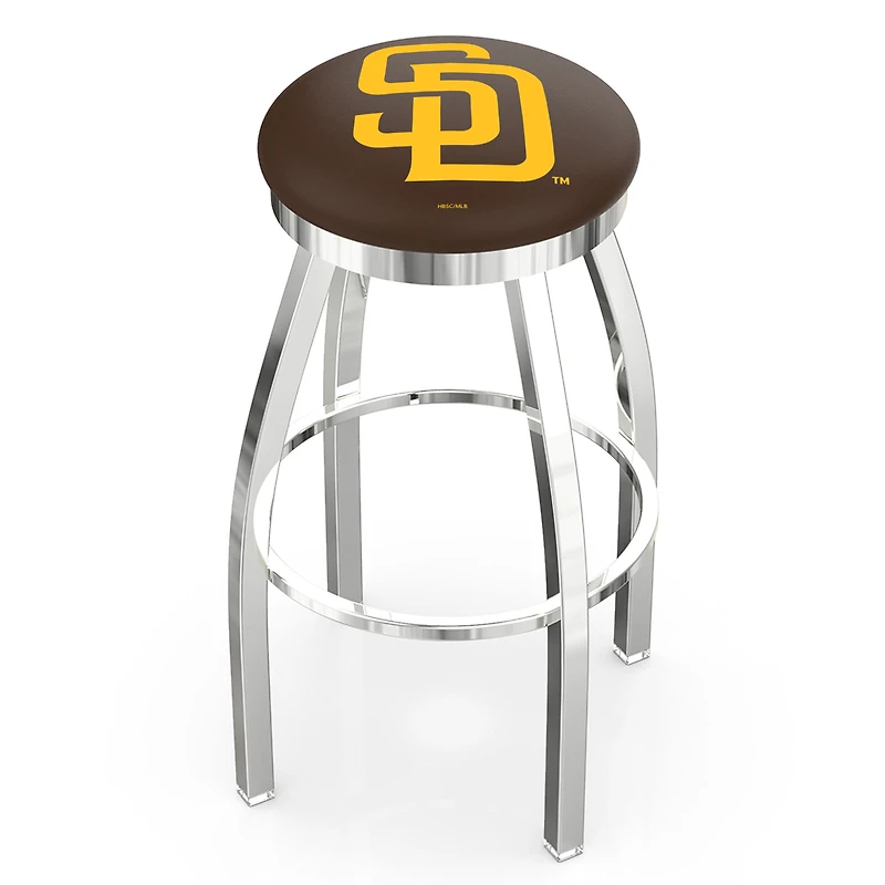 San Diego Padres 25" Chrome Swivel Counter Stool