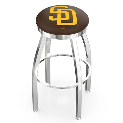 San Diego Padres 25" Chrome Swivel Counter Stool
