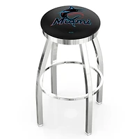 Miami Marlins 30" Chrome Swivel Bar Stool