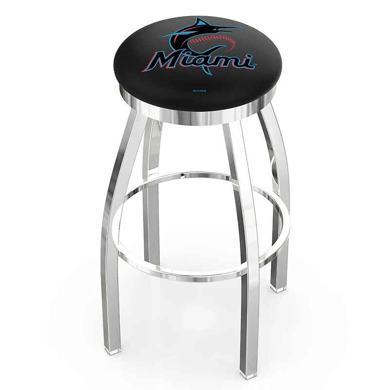 Miami Marlins 30" Chrome Swivel Bar Stool