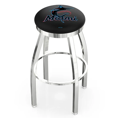 Miami Marlins 30" Chrome Swivel Bar Stool