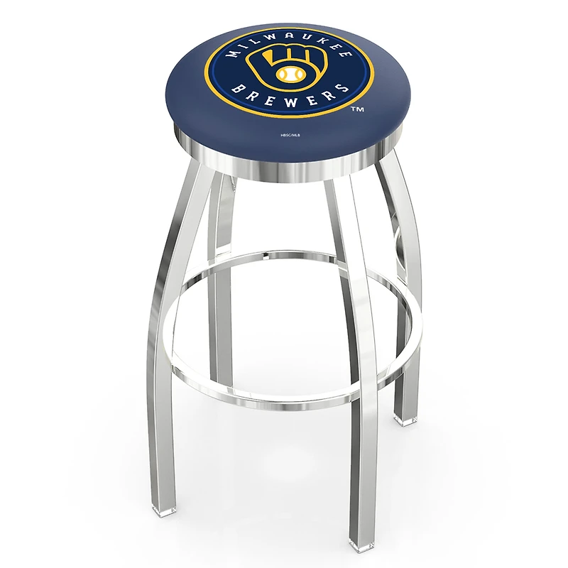 Milwaukee Brewers 30" Chrome Swivel Bar Stool