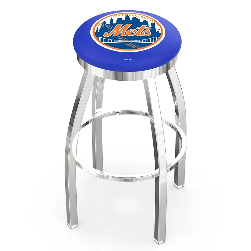 New York Mets 30" Chrome Swivel Bar Stool