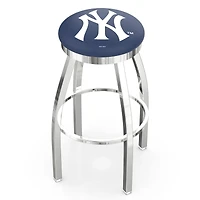 New York Yankees 30" Chrome Swivel Bar Stool