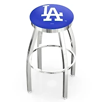 Los Angeles Dodgers 36" Chrome Swivel Counter Stool