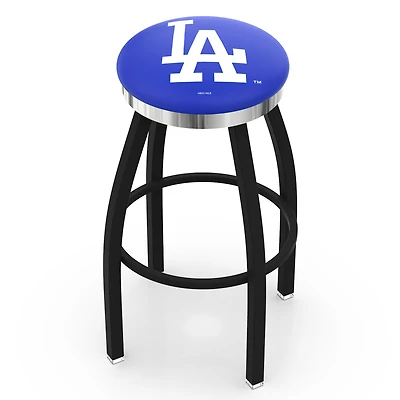 Los Angeles Dodgers 25" Swivel Counter Stool with Chrome Accent