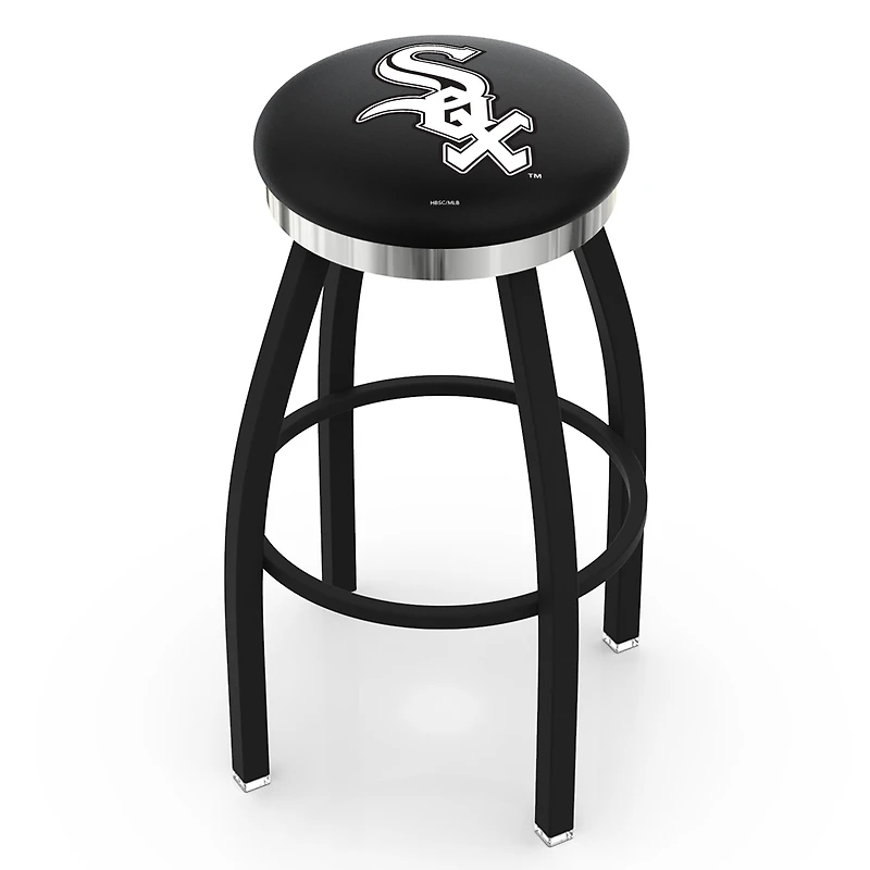 Chicago White Sox 25" Swivel Counter Stool with Chrome Accent