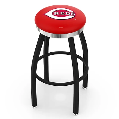 Cincinnati Reds 25" Swivel Counter Stool with Chrome Accent