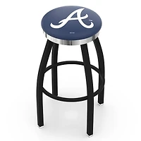 Atlanta Braves 30" Swivel Counter Stool with Chrome Accent