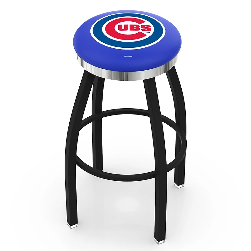 Chicago Cubs 30" Swivel Counter Stool with Chrome Accent