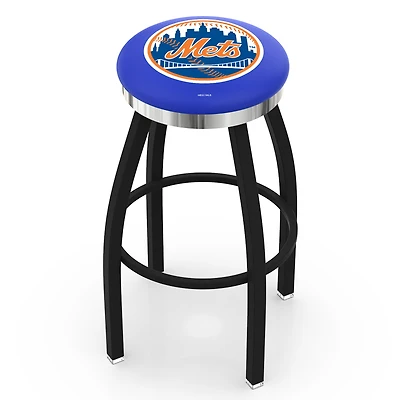 New York Mets 30" Swivel Counter Stool with Chrome Accent