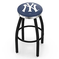 New York Yankees 30" Swivel Counter Stool with Chrome Accent