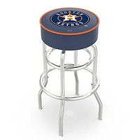 Houston Astros 25" Double Ring Chrome Swivel Counter Stool