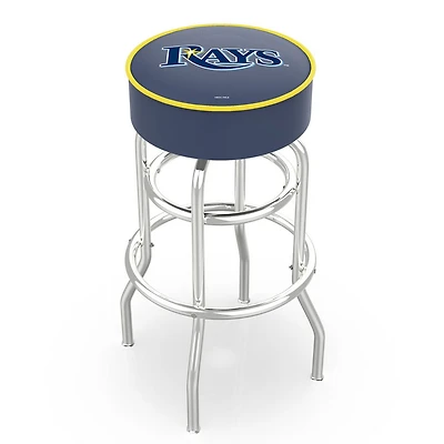 Tampa Bay Rays 25" Double Ring Chrome Swivel Counter Stool