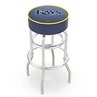 Tampa Bay Rays 25" Double Ring Chrome Swivel Counter Stool