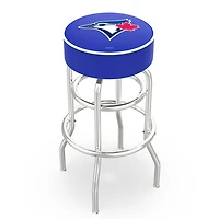 Toronto Blue Jays 25" Double Ring Chrome Swivel Counter Stool