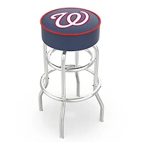 Washington Nationals 25" Double Ring Chrome Swivel Counter Stool