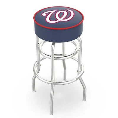 Washington Nationals 25" Double Ring Chrome Swivel Counter Stool