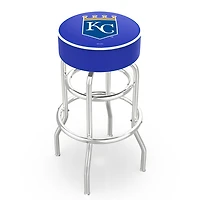 Kansas City Royals 25" Double Ring Chrome Swivel Counter Stool