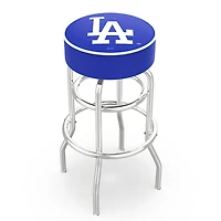 Los Angeles Dodgers 25" Double Ring Chrome Swivel Counter Stool