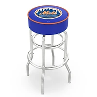 New York Mets 25" Double Ring Chrome Swivel Counter Stool