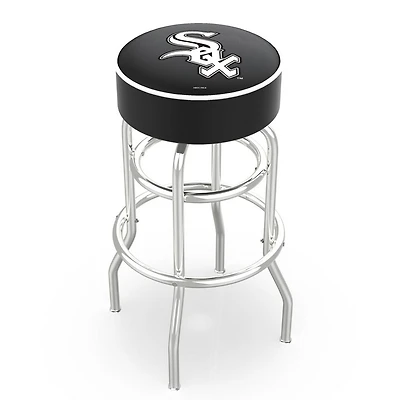 Chicago White Sox 25" Double Ring Chrome Swivel Counter Stool