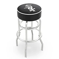 Chicago White Sox 25" Double Ring Chrome Swivel Counter Stool