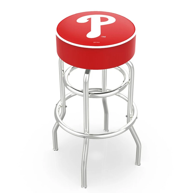Philadelphia Phillies 25" Double Ring Chrome Swivel Counter Stool