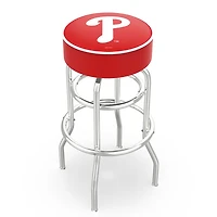 Philadelphia Phillies 25" Double Ring Chrome Swivel Counter Stool