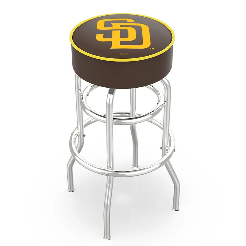 San Diego Padres 25" Double Ring Chrome Swivel Counter Stool