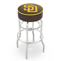San Diego Padres 25" Double Ring Chrome Swivel Counter Stool