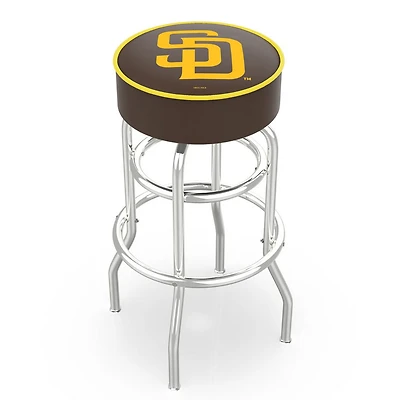 San Diego Padres 25" Double Ring Chrome Swivel Counter Stool