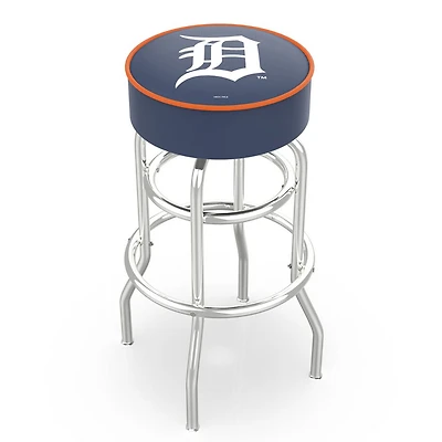 Detroit Tigers 25" Double Ring Chrome Swivel Counter Stool