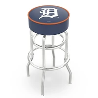 Detroit Tigers 25" Double Ring Chrome Swivel Counter Stool