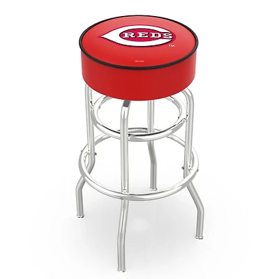 Cincinnati Reds 30" Double Ring Chrome Swivel Counter Stool