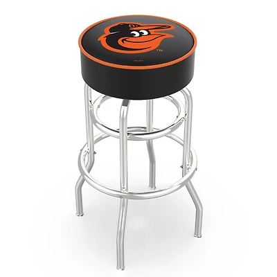 Baltimore Orioles 30" Double Ring Chrome Swivel Counter Stool