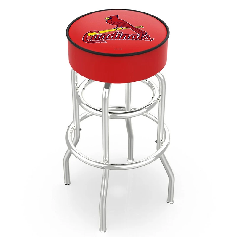 St. Louis Cardinals 30" Double Ring Chrome Swivel Counter Stool