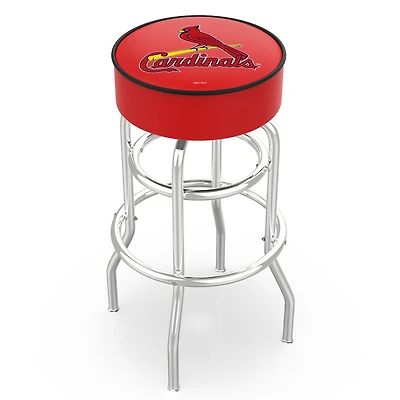St. Louis Cardinals 30" Double Ring Chrome Swivel Counter Stool
