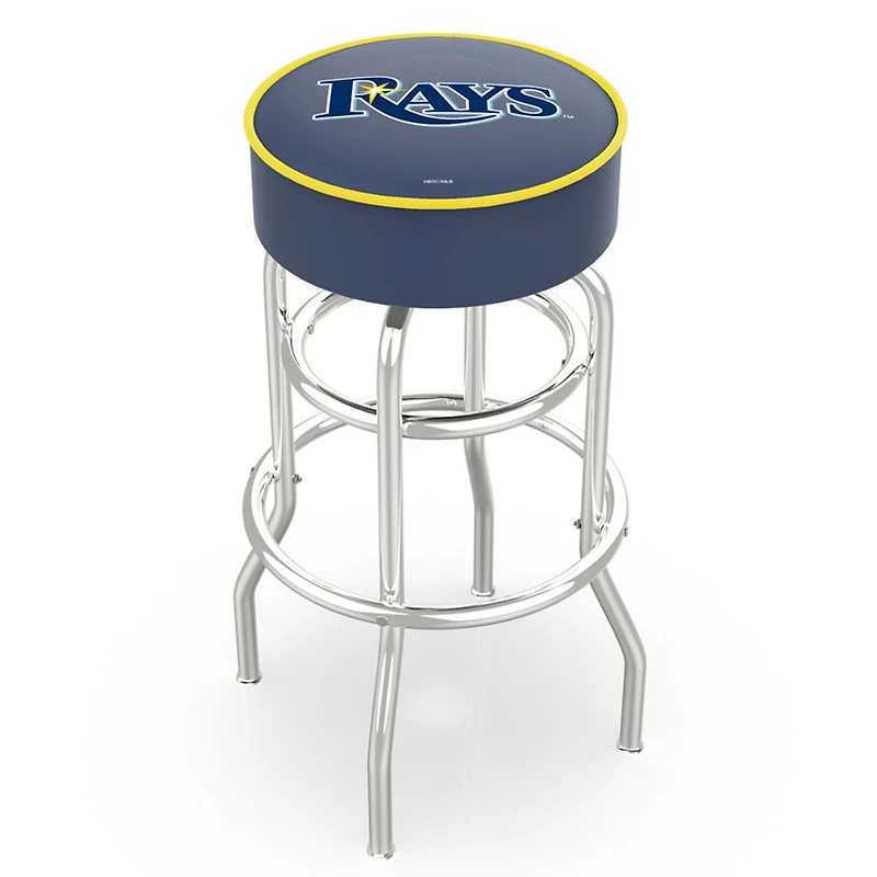 Tampa Bay Rays 30" Double Ring Chrome Swivel Counter Stool