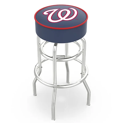 Washington Nationals 30" Double Ring Chrome Swivel Counter Stool