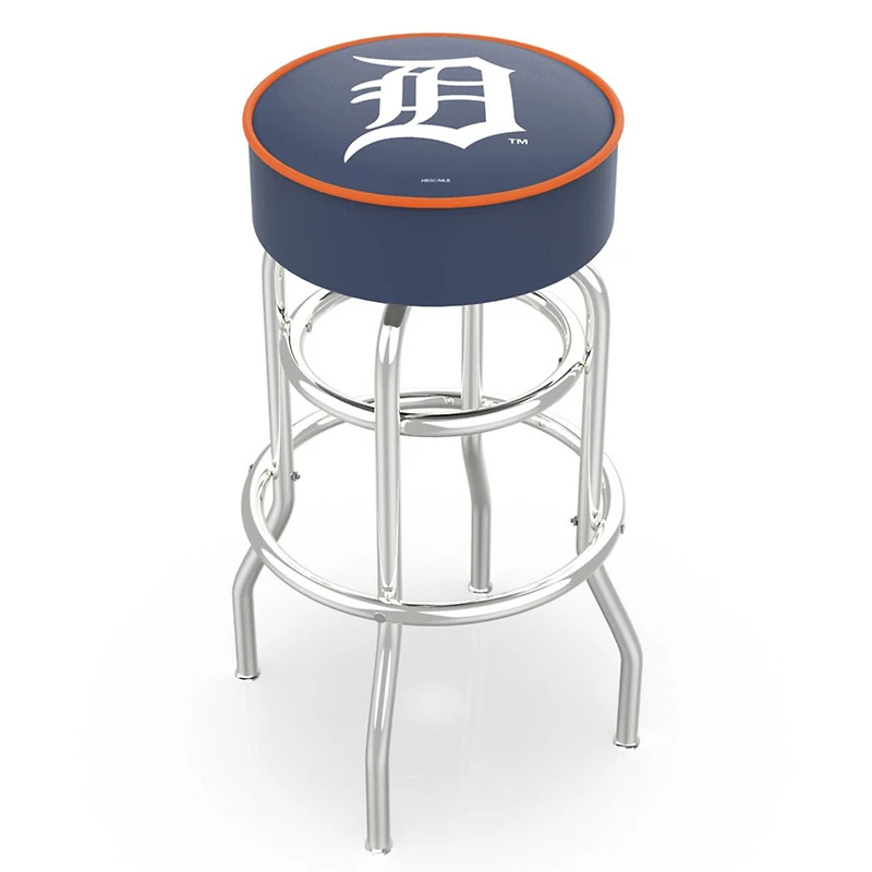Detroit Tigers 30" Double Ring Chrome Swivel Counter Stool