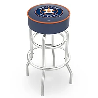 Houston Astros 30" Double Ring Chrome Swivel Counter Stool
