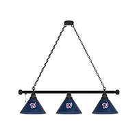 Washington Nationals 3-Shade Billiard Light with Black Fixture