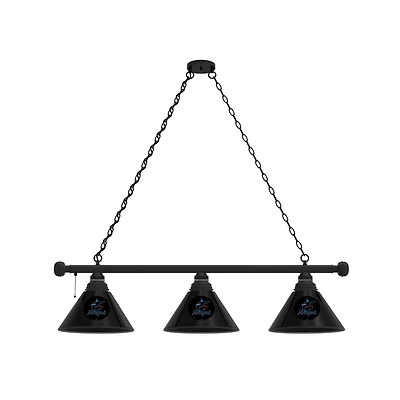 Miami Marlins 3-Shade Billiard Light with Black Fixture